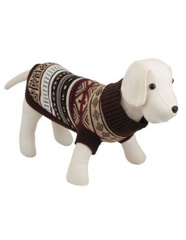 Jersey para perro Oaxaca con cuello alto en color marrón