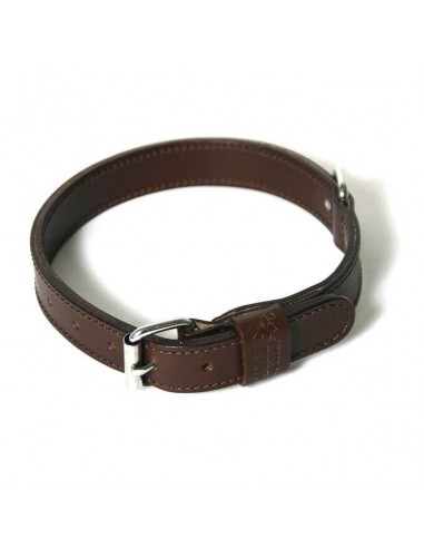 Collares para perros piel flor doble