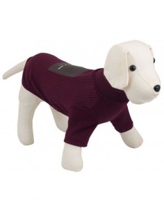Jersey para perro NYC con cuello en color burdeos
