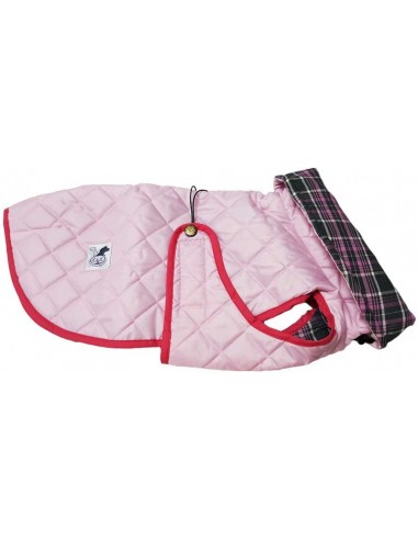 Abrigo acolchado para perros con cuello alto color Rosa