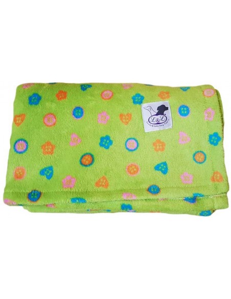 Manta de felpa para perro extrasuave verde
