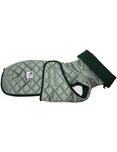 Abrigo impermeable acolchado para galgo verde con forro polar Abrigo impermeable acolchado para galgo verde con forro polar