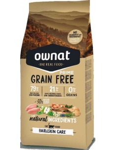 Pienso para gatos OWNAT Grain Free Hair y Skin