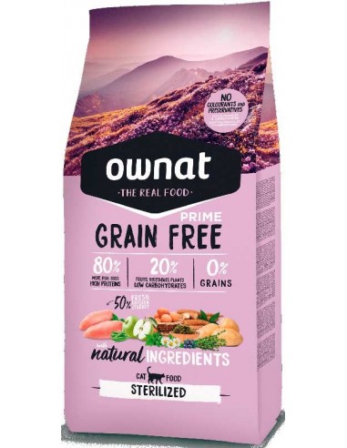 Pienso para gatos OWNAT Grain Free Esterilizados