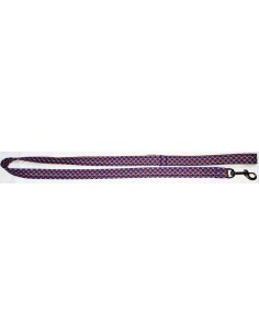 Correa para perro en tela geometría malva
