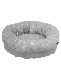 Cama para perro mullida gris extra suave