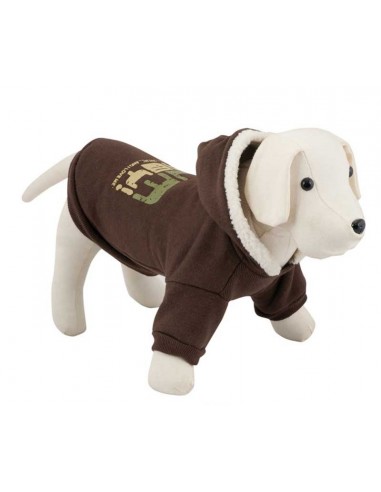 Sudadera para perro suave color marrón