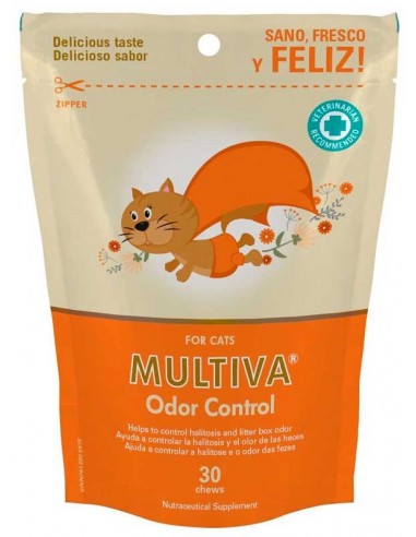 MULTIVA Odor Control para el mal aliento de los gatos