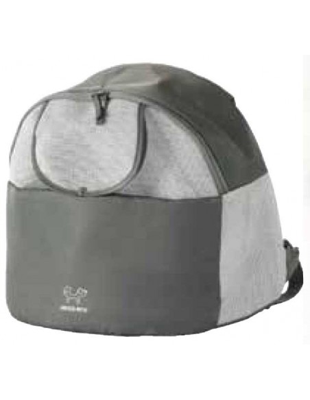 Mochila de paseo para llevar perro en nylon muy resistente, color gris