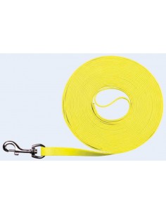 Correa de rastreo para perro en PVC amarillo