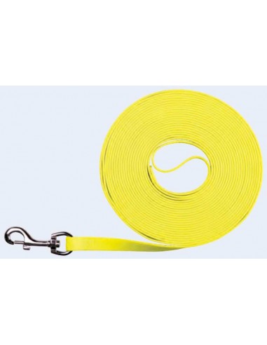 Correa de rastreo para perro en PVC amarillo