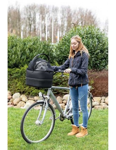 Cesta delantera para llevar perro en bicicleta