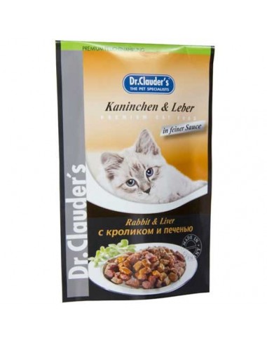 Pouches para gato Dr Clauders de conejo e hígado