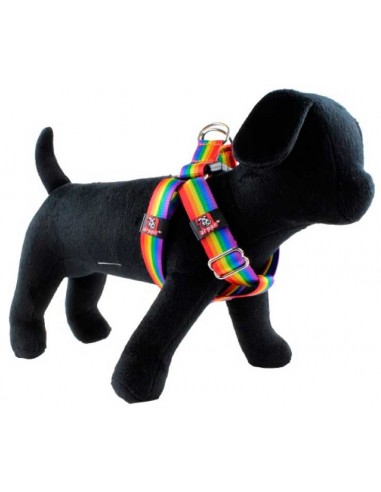 Arnes para perros de Nylon tipo americano arco iris