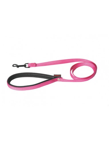 Correa para perro nylon naranja con empuñadura acolchada