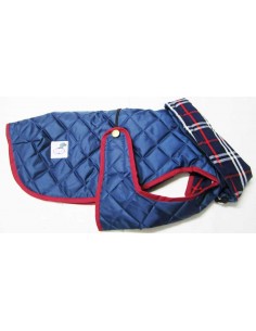 Abrigo acolchado para perros con cuello alto color Azul marino
