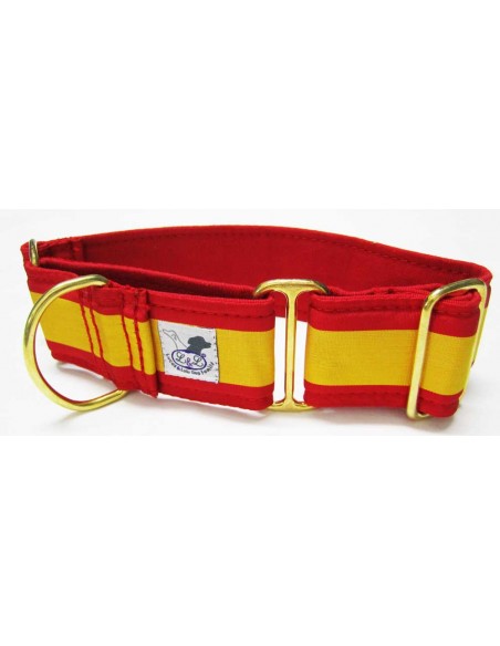 Collar galgo en tela loneta bandera de España