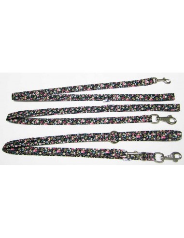 Correa para perro rosa con florecitas