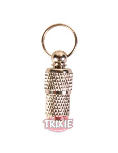 Tubo porta dirección metálico para perro