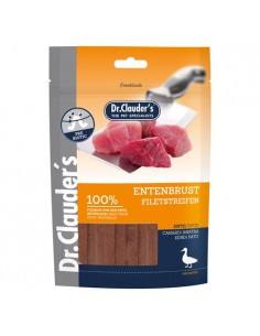 Snacks para perro tiras de pechuga de pato del Dr Clauders