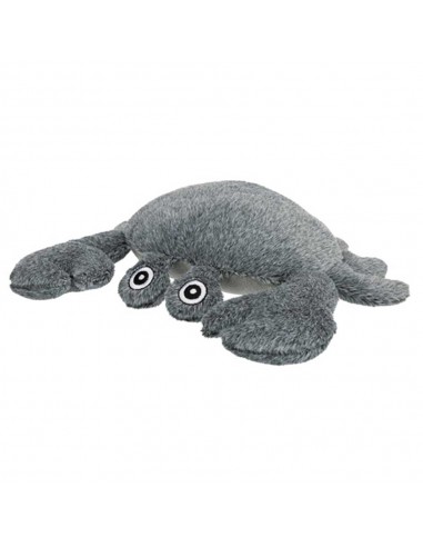 Juguete para perro peluche cangrejo gris