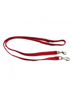 Correa para perro 3 posiciones nylon roja