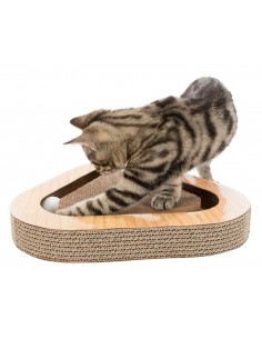 Rascador y juguete de cartón para gato