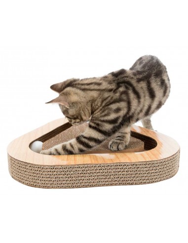 Rascador y juguete de cartón para gato
