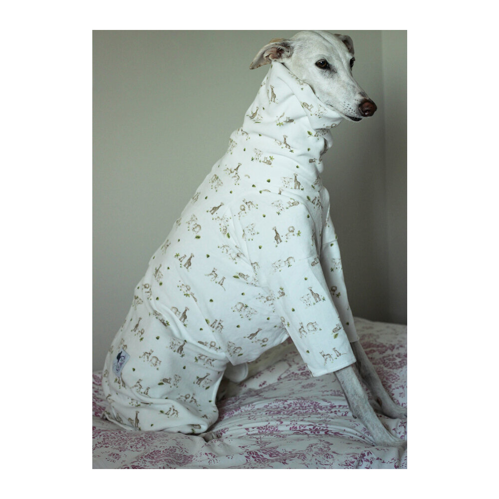pijama_animales_001 Pijama de galgo felpa animales de la sabana - Imagen 1