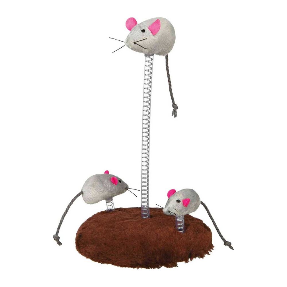 Juego para gatos, ratones con muelle, Trixie