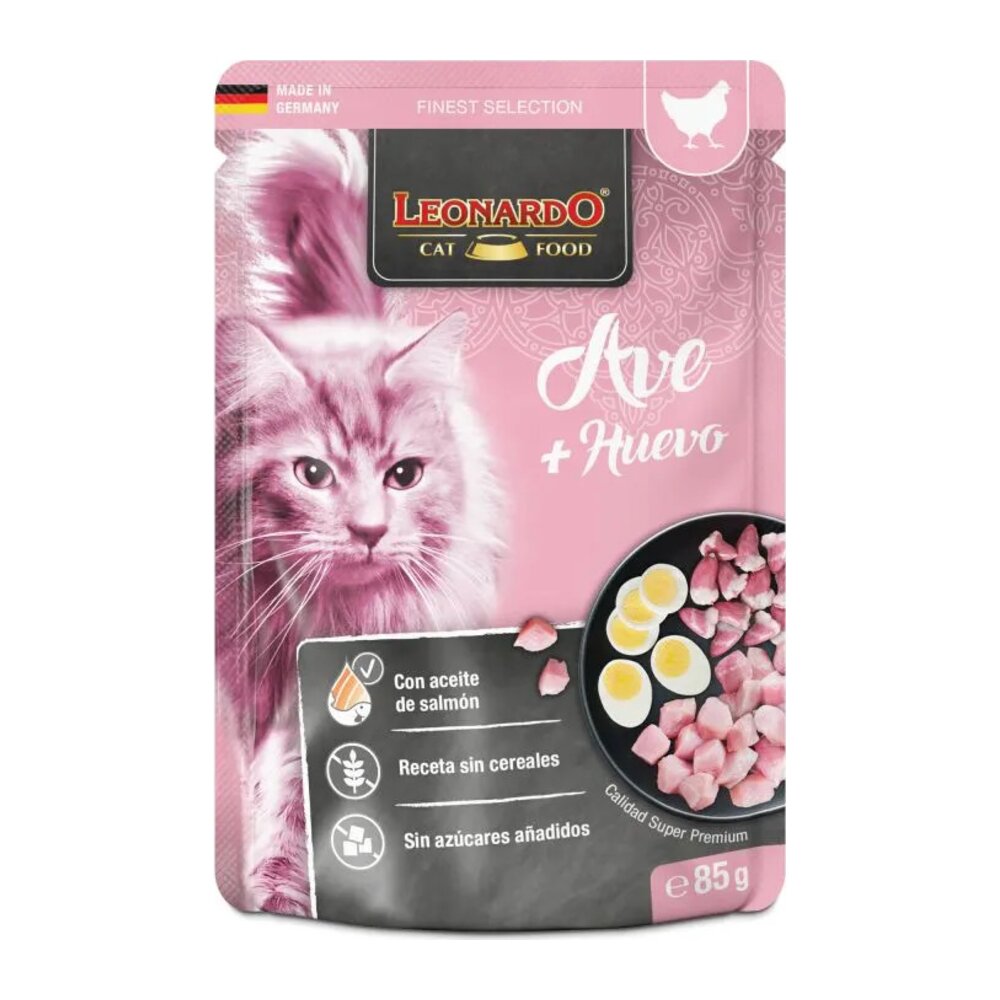 Image 21850 Pouches para gato Leonardo de ave y huevos - Imagen 1