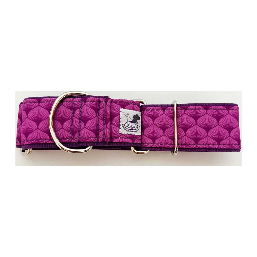 Image 21909 Collar para piccolo en tela loneta geometría morado - Imagen 1