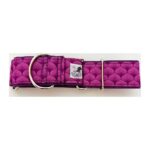 Collar galgo en tela loneta modelo geometría morado
