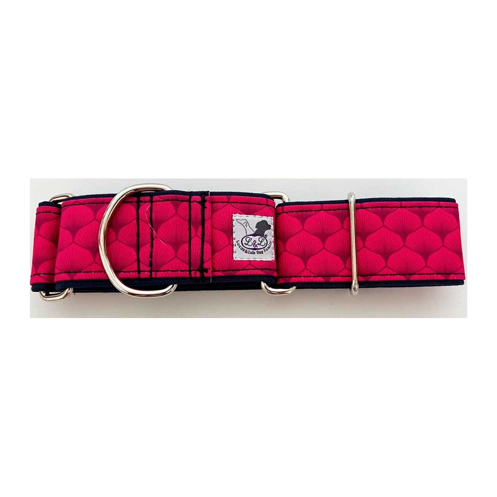 Image 21958 Collar galgo en tela loneta modelo geometría fucsia - Imagen 1