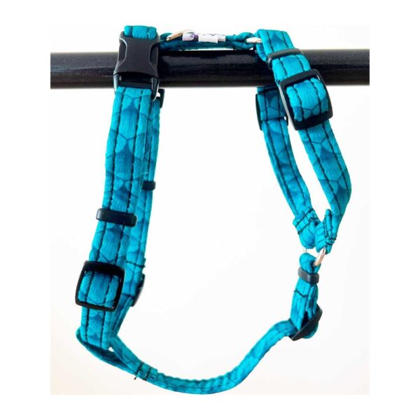 Arnés de algodón para perro modelo geometría verde