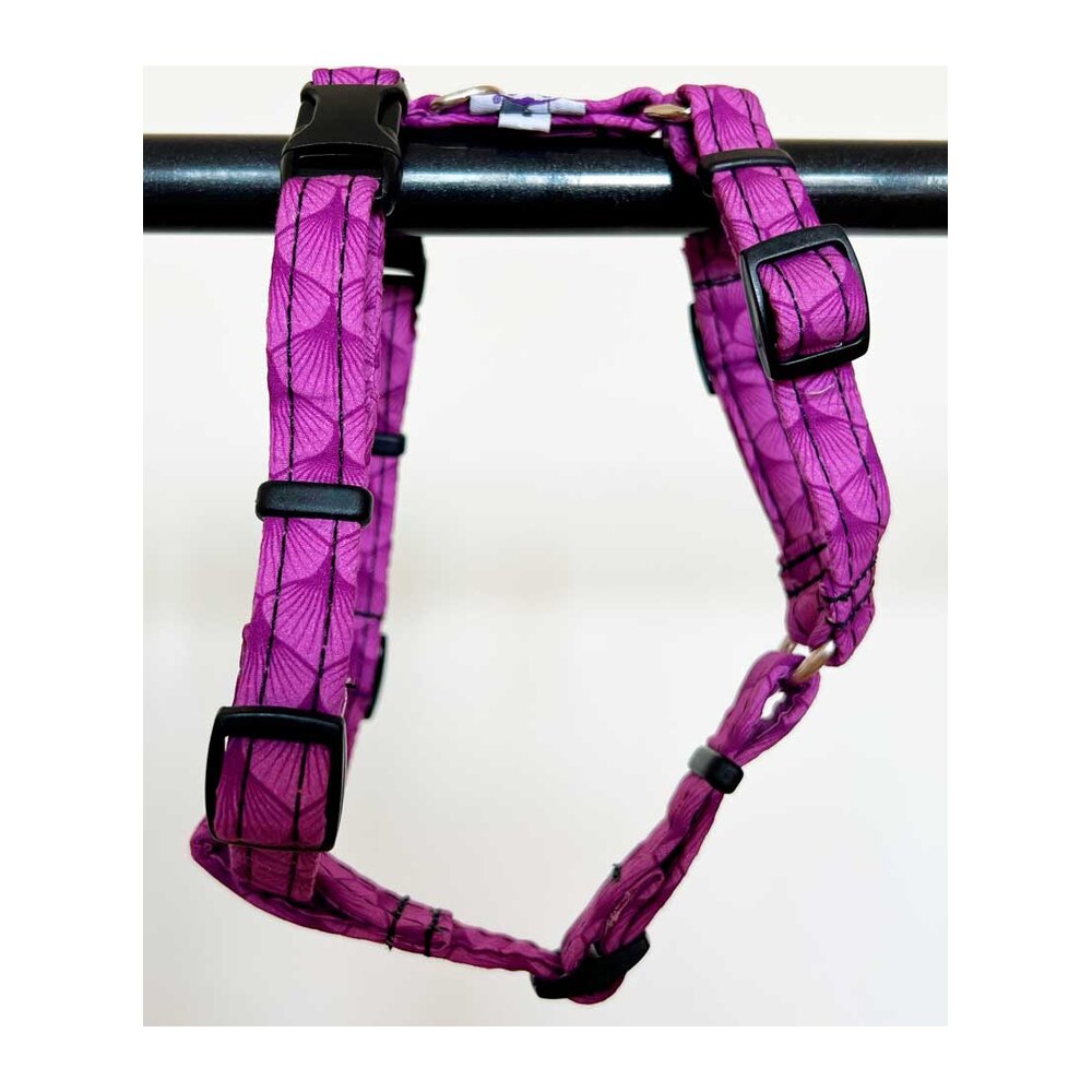 Image 22066 Arnés de algodón para perro modelo geometría morado - Imagen 1