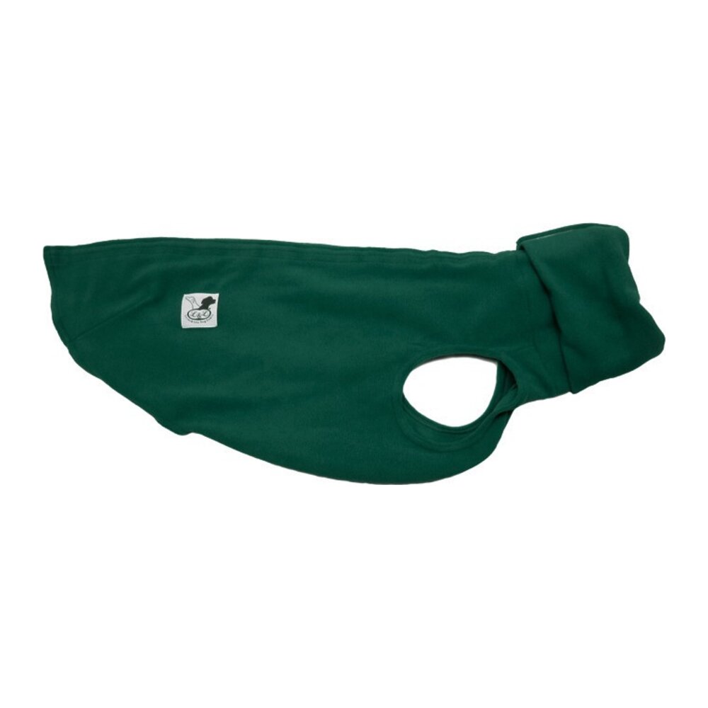 Ropa para perro forro polar para whippet color verde oscuro