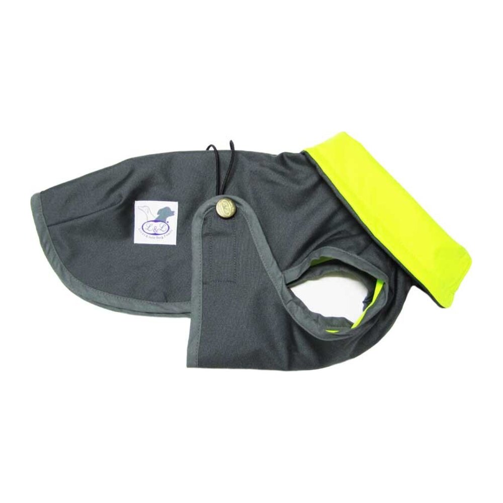 Abrigo impermeable gris con forro polar técnico para perro