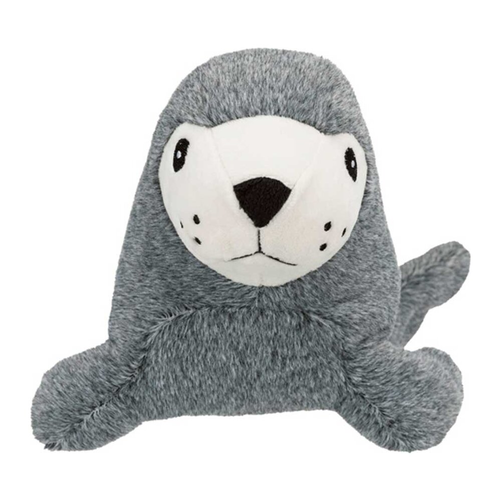 Juguete para perro peluche foca gris